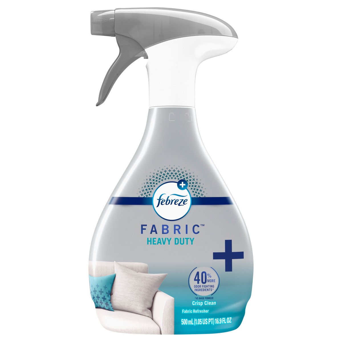 slide 1 of 5, Febreze Odor-Fighting Fabric Refresher, Heavy Duty Crisp Clean, 16.9oz, 16.9 fl oz