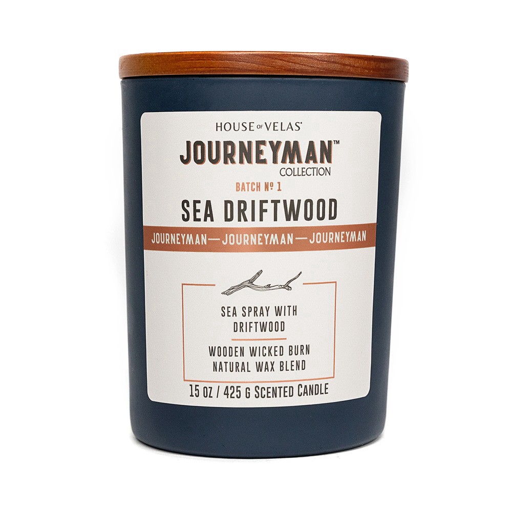 slide 1 of 2, House Of Velas Journeyman Sea Driftwood Scent Jar Candle, 15 oz