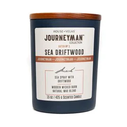 House of Velas Journeyman Sea Driftwood Scent Jar Candle - 15 oz