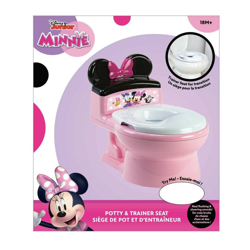 slide 5 of 9, Disney Minnie Mouse Potty Chair and Toddler Toilet Seat, 1 ct