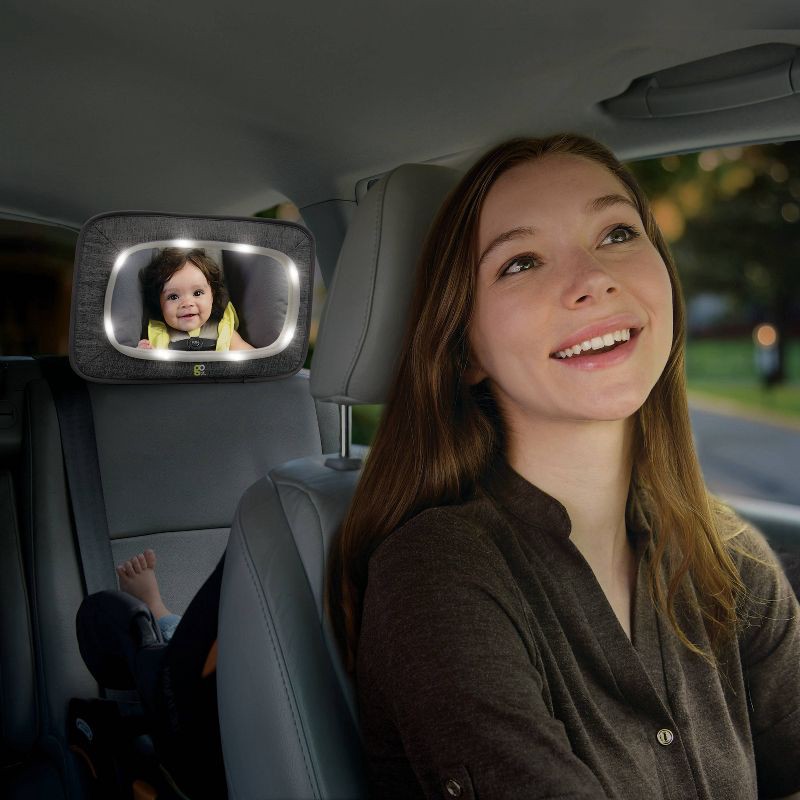 slide 3 of 7, Go by Goldbug Light Up Mirror For Rear And Forward Facing Car Seats, 1 ct