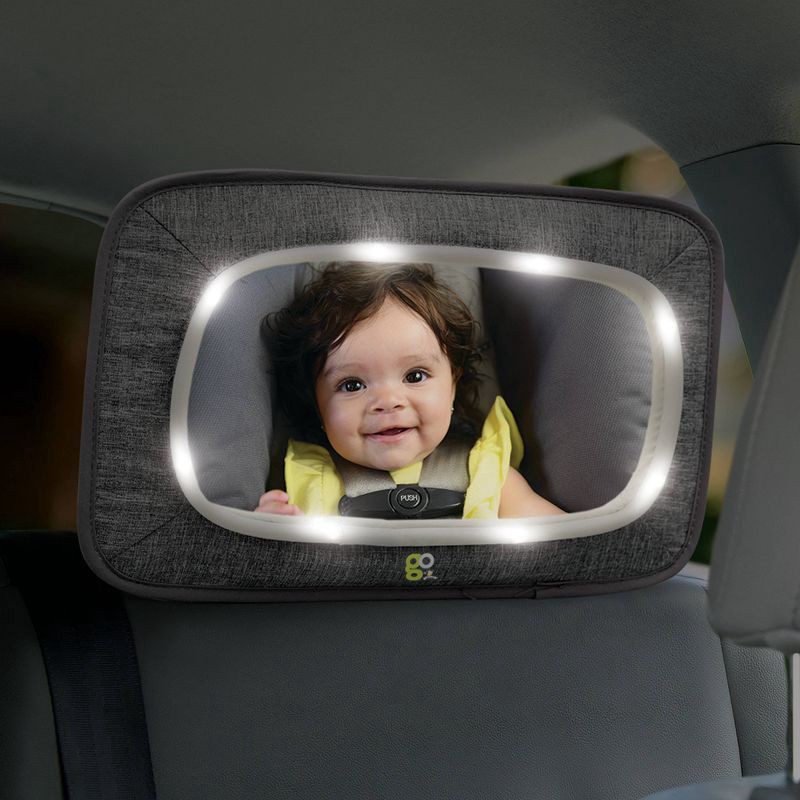 slide 5 of 7, Go by Goldbug Light Up Mirror For Rear And Forward Facing Car Seats, 1 ct