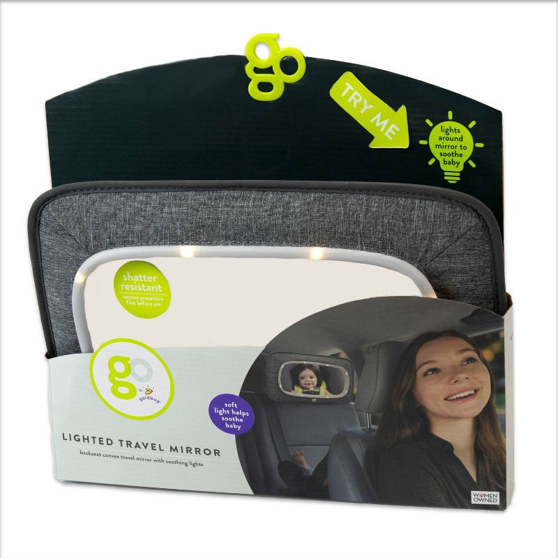 slide 7 of 7, Go by Goldbug Light Up Mirror For Rear And Forward Facing Car Seats, 1 ct