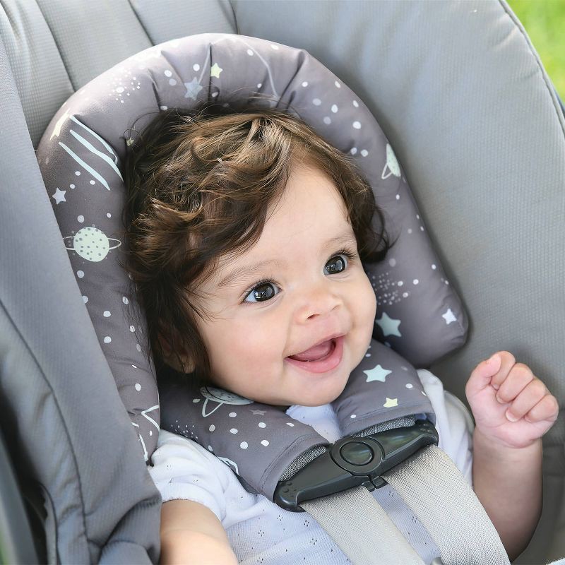 slide 2 of 11, Go by Goldbug Space Duo Head Support And Strap Cover Set For Car Seat, Stroller, Bouncer, 1 ct