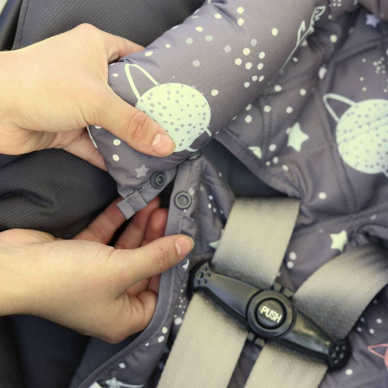 slide 11 of 11, Go by Goldbug Space Duo Head Support And Strap Cover Set For Car Seat, Stroller, Bouncer, 1 ct