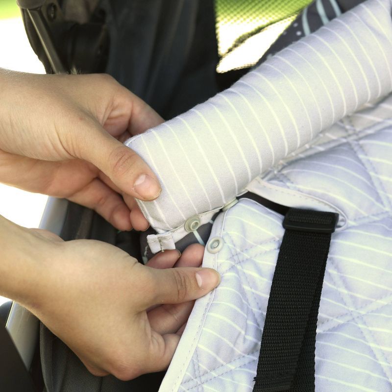 slide 10 of 11, Go by Goldbug Space Duo Head Support And Strap Cover Set For Car Seat, Stroller, Bouncer, 1 ct