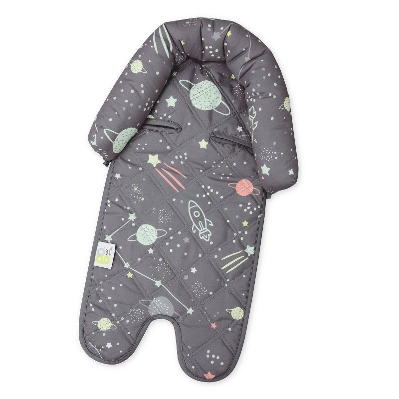 slide 4 of 11, Go by Goldbug Space Duo Head Support And Strap Cover Set For Car Seat, Stroller, Bouncer, 1 ct
