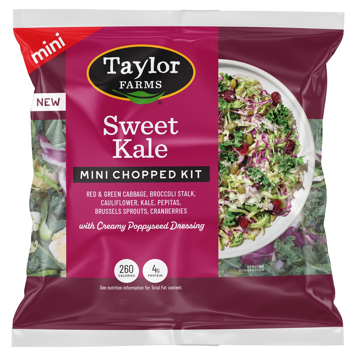 slide 4 of 6, Taylor Farms Sweet Kale Mini Chopped Salad Kit, 4.5 oz