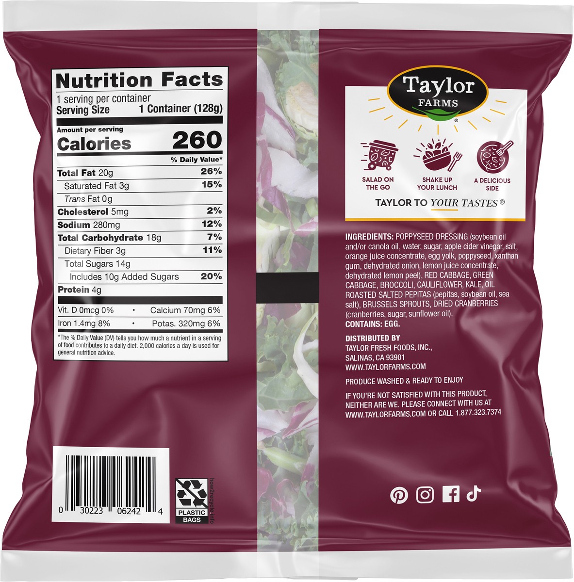 slide 2 of 6, Taylor Farms Sweet Kale Mini Chopped Salad Kit, 4.5 oz