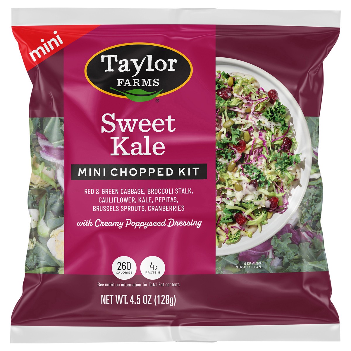 slide 1 of 6, Taylor Farms Sweet Kale Mini Chopped Salad Kit, 4.5 oz