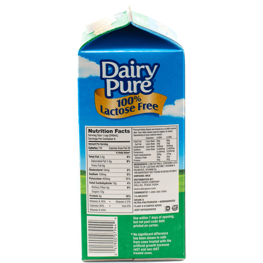 slide 2 of 2, Dairy Pure Lactose Free 1% Lowfat Milk, 64 oz