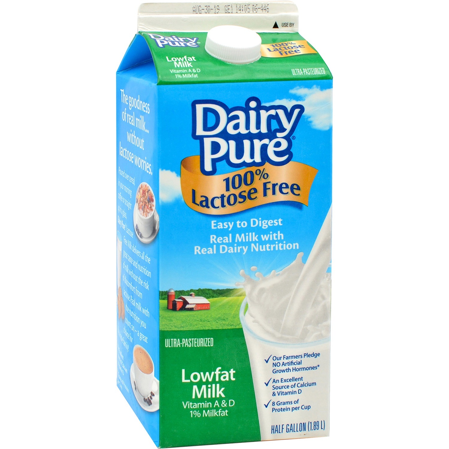 slide 1 of 1, Dairy Pure Lactose Free 1% Lowfat Milk, 64 oz