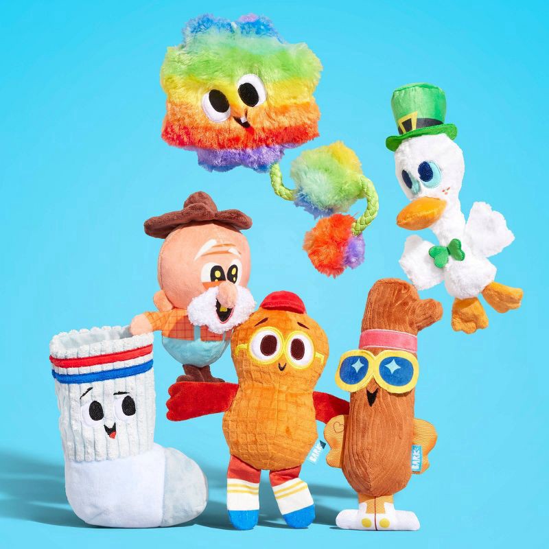 slide 2 of 7, BARK 2.75" Snack Pack Tooty the Toot Dog Rope Plush Toy, 1 ct