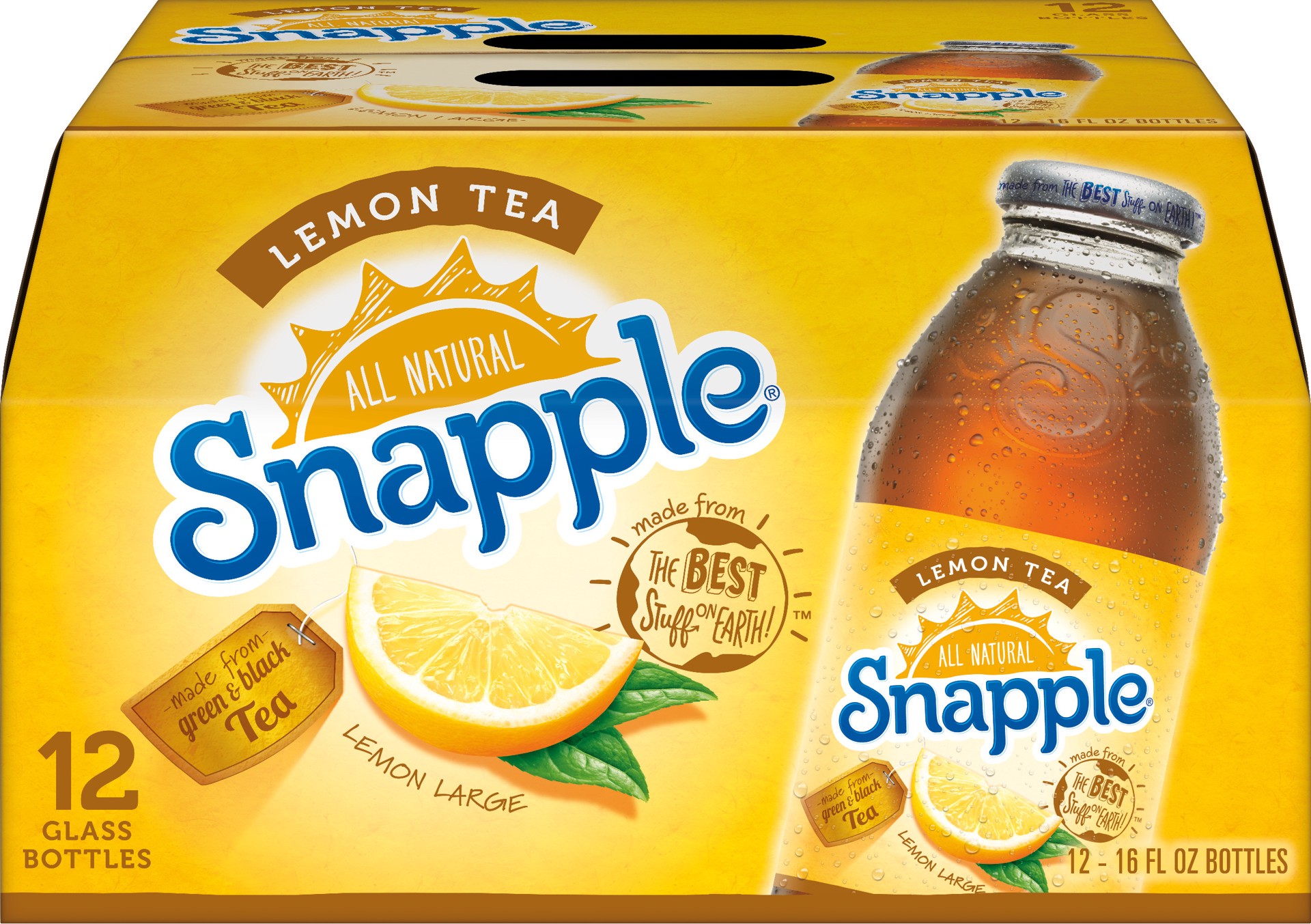 slide 1 of 6, Snapple Lemon Tea - 12 ct; 16 fl oz, 12 ct; 16 fl oz