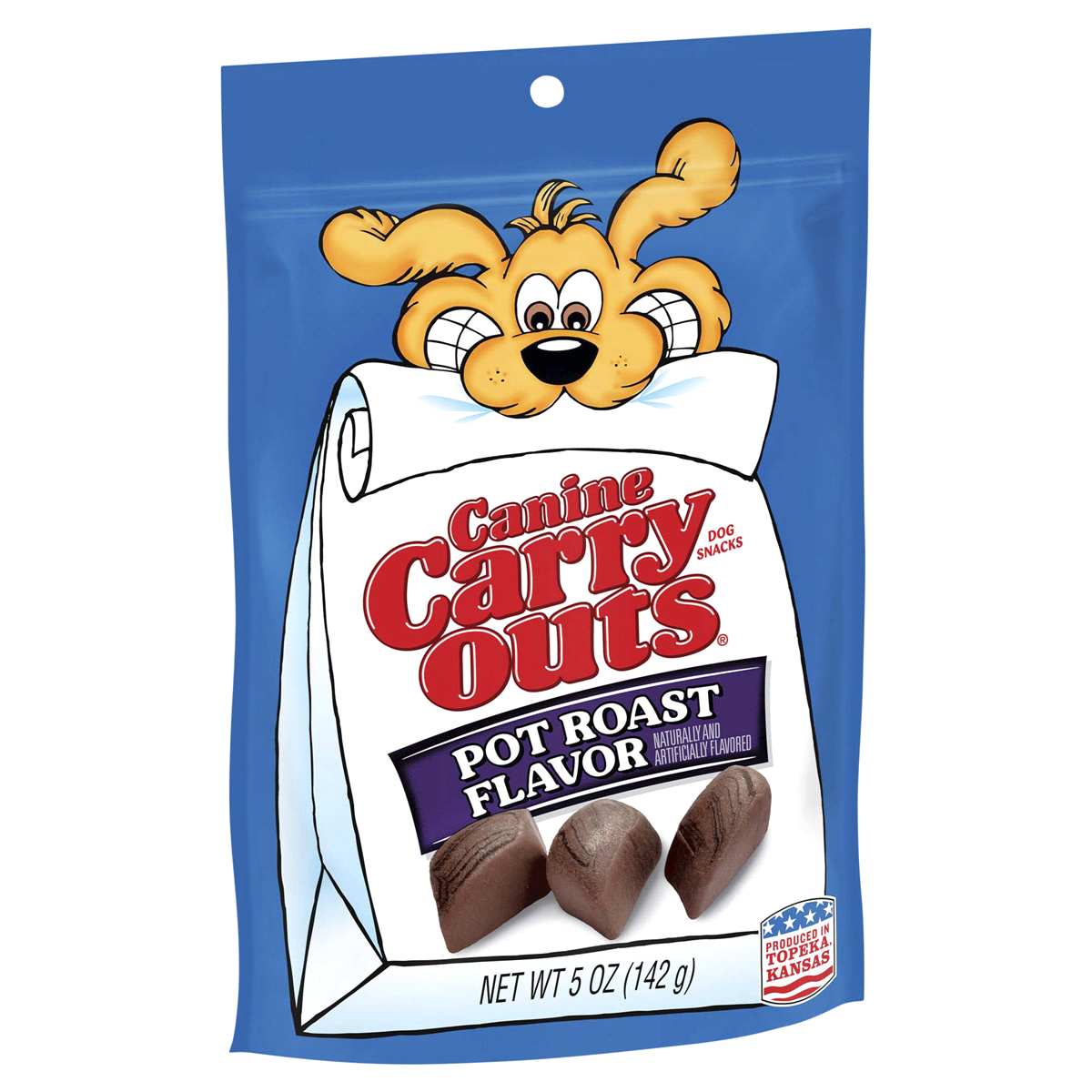 slide 1 of 1, Canine Carry Outs Pot Roast Flavor Treats, 5 oz