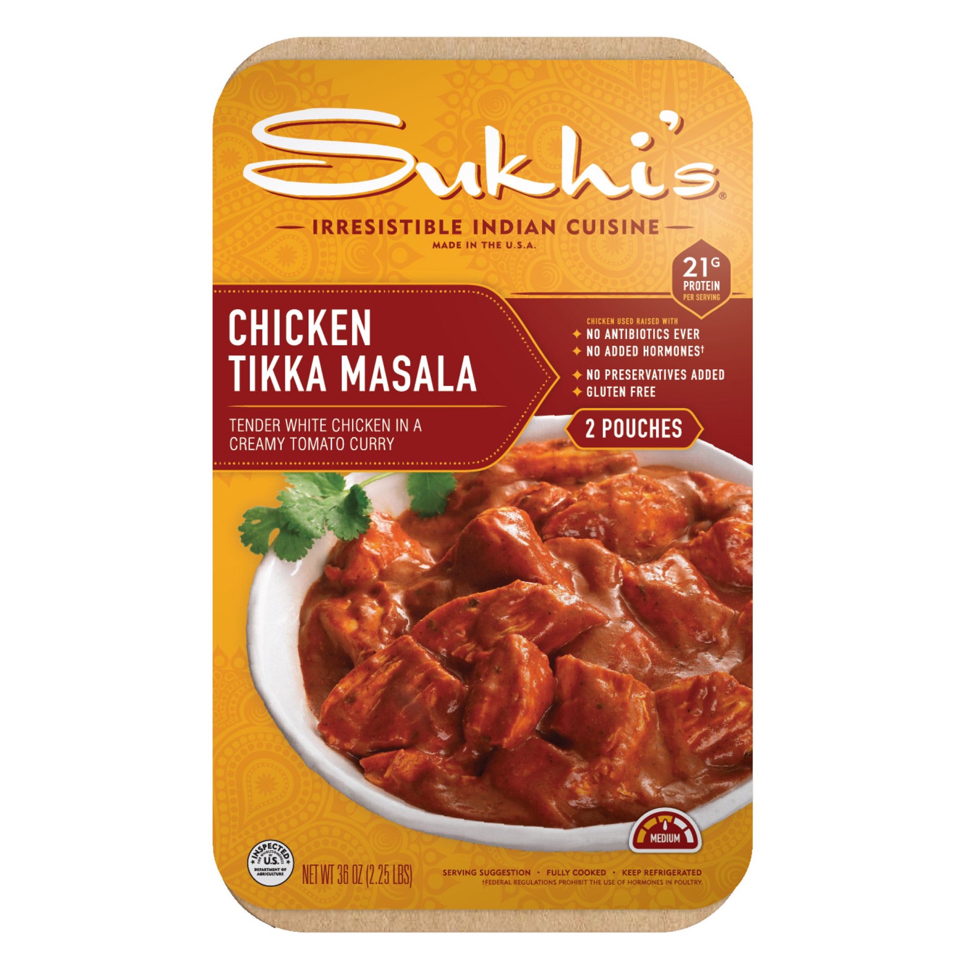 slide 1 of 3, Quick N Ezee Indian Foods Sukhi's Chicken Tikka Masala, 36 oz, 