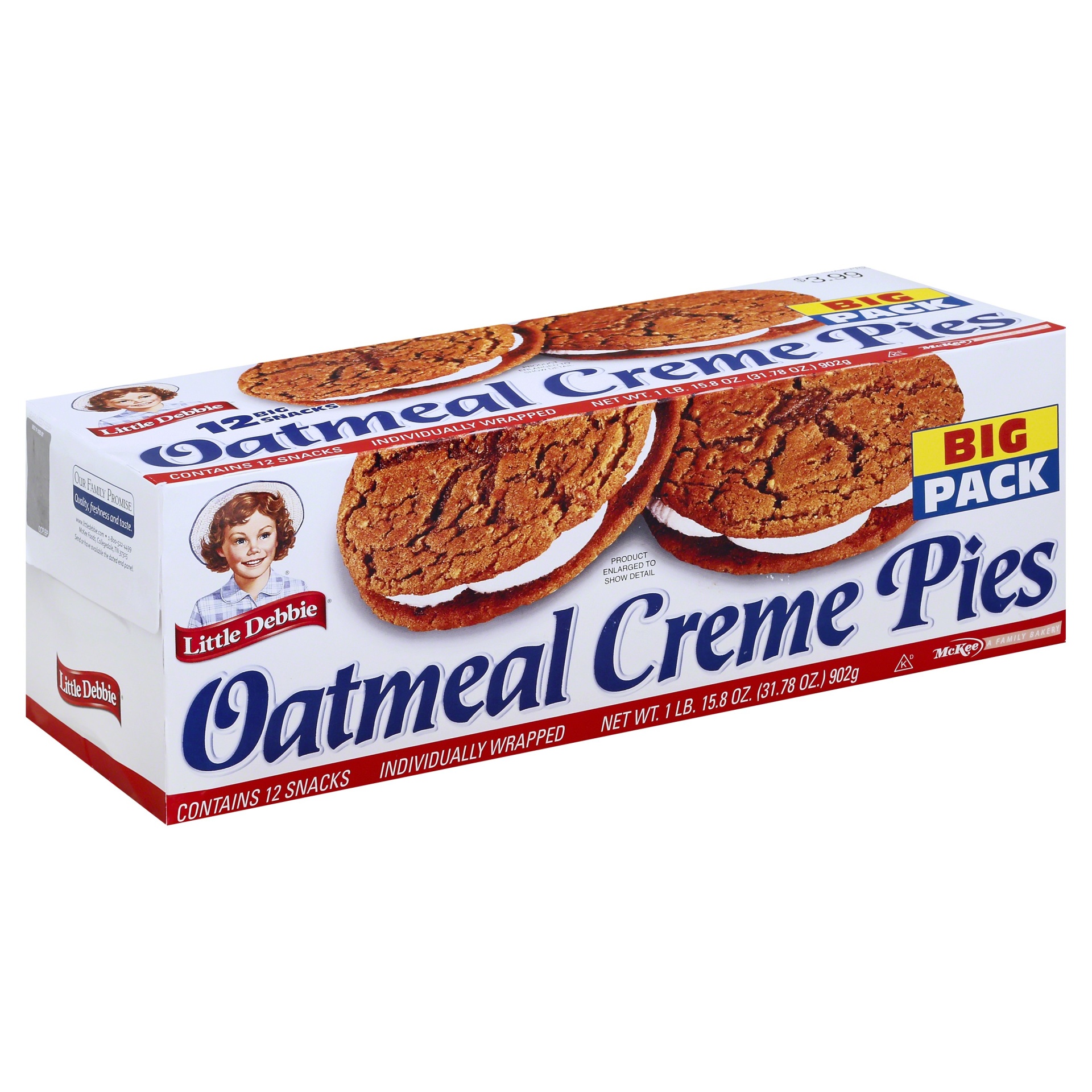 slide 1 of 5, Little Debbie Oatmeal Creme Pies, 12 ct