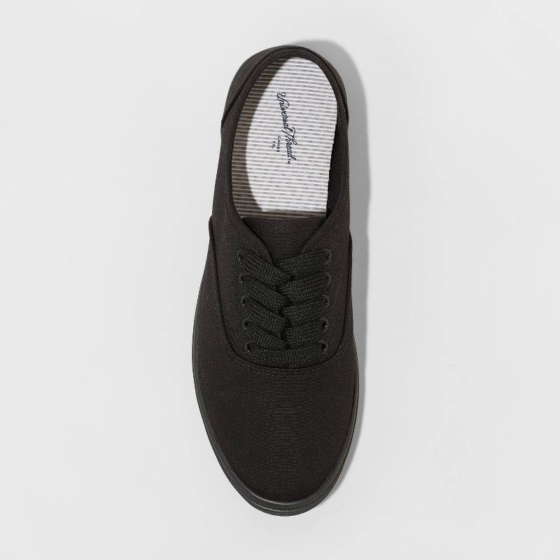 slide 3 of 3, Women's Lunea Lace-Up Sneakers - Universal Thread™ Black 9: Canvas, Non-Marking Sole, Closed Round Toe, 1 ct