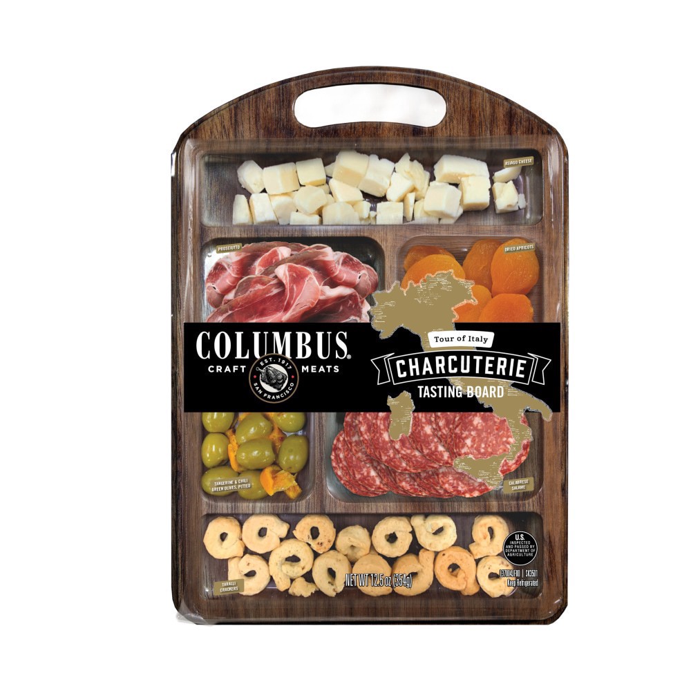 slide 1 of 1, Columbus® Tour of Italy Charcuterie Tasting Board, 12.5 oz