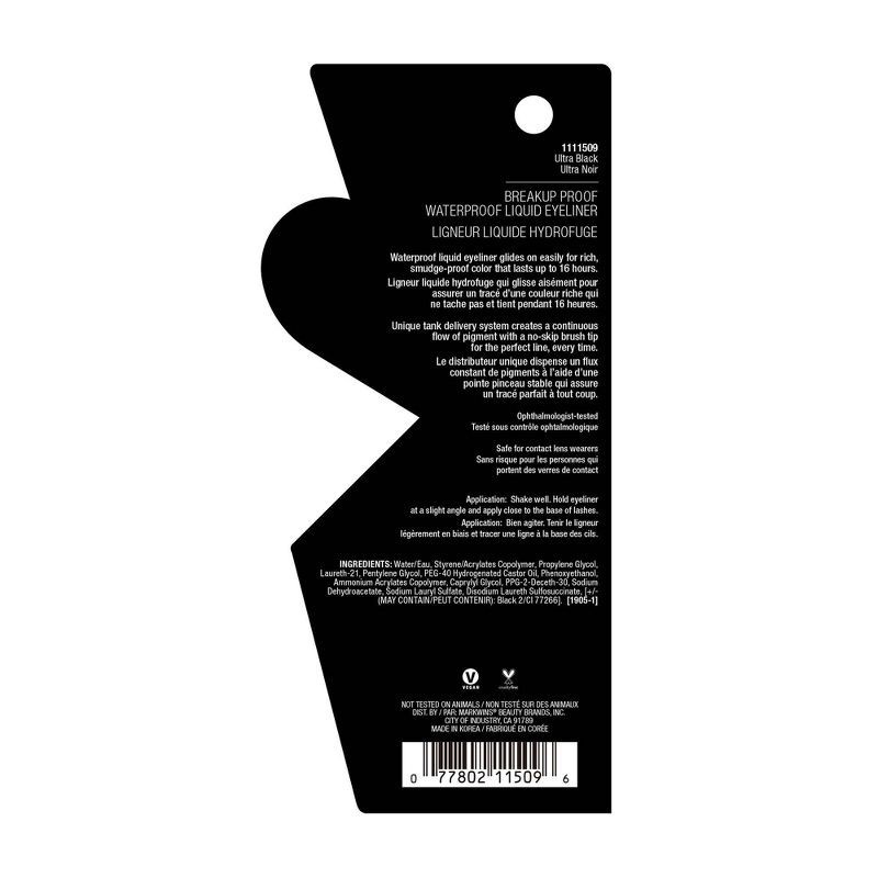 slide 6 of 7, Wet n Wild Megalast Breakup-Proof Liquid Eyeliner – Black - 0.03 fl oz, 0.03 fl oz