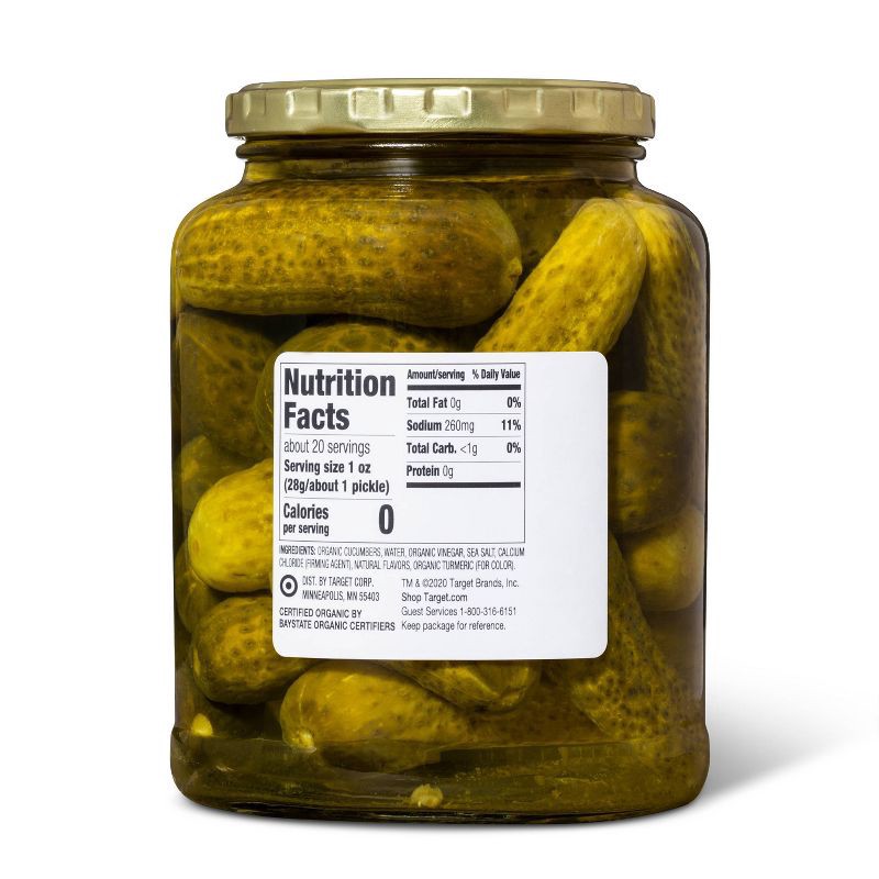 slide 2 of 3, Organic Kosher Baby Dill Pickles - 32 fl oz - Good & Gather™, 32 fl oz