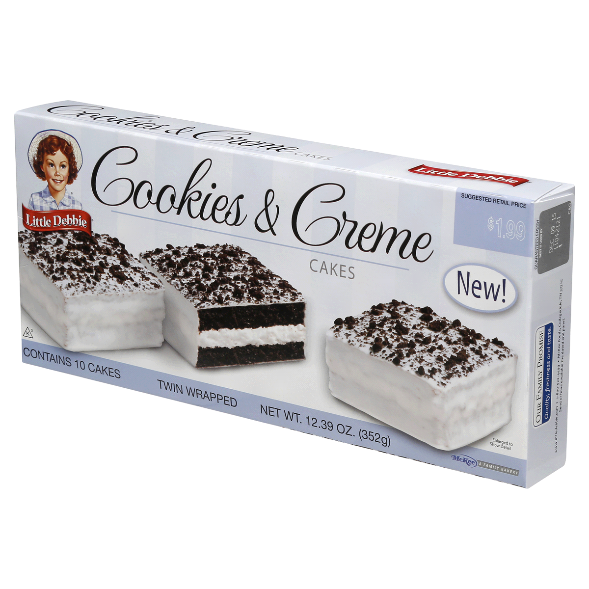 slide 4 of 6, Little Debbie Cookies & Creme, 10 ct; 12.39 oz