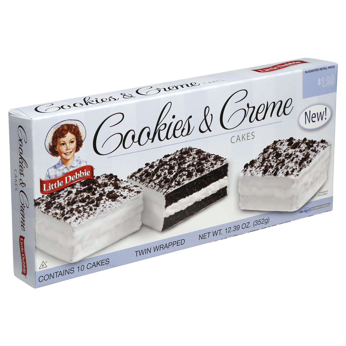 slide 5 of 6, Little Debbie Cookies & Creme, 10 ct; 12.39 oz