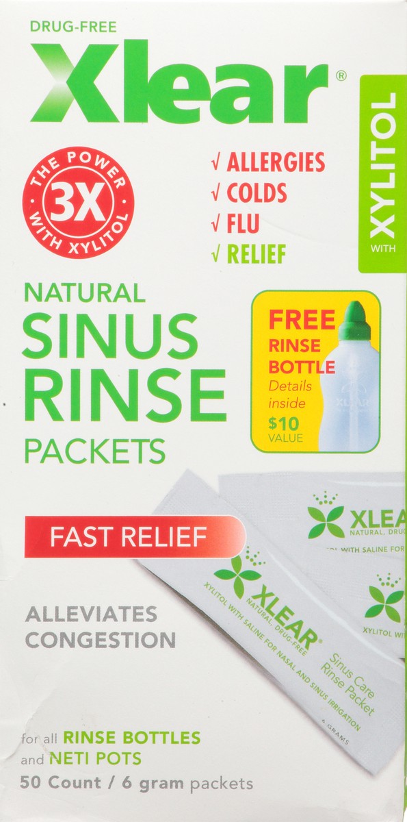 slide 6 of 9, Xlear Sinus Rinse 50-6 g Packets, 50 ct