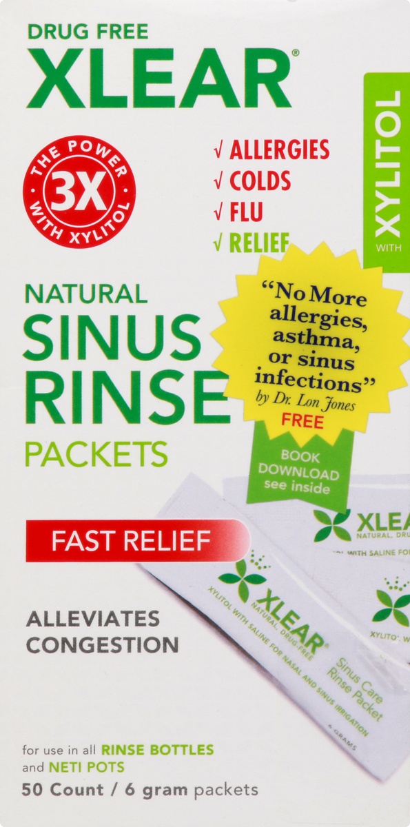 slide 8 of 9, Xlear Sinus Rinse Packets, 50 ct