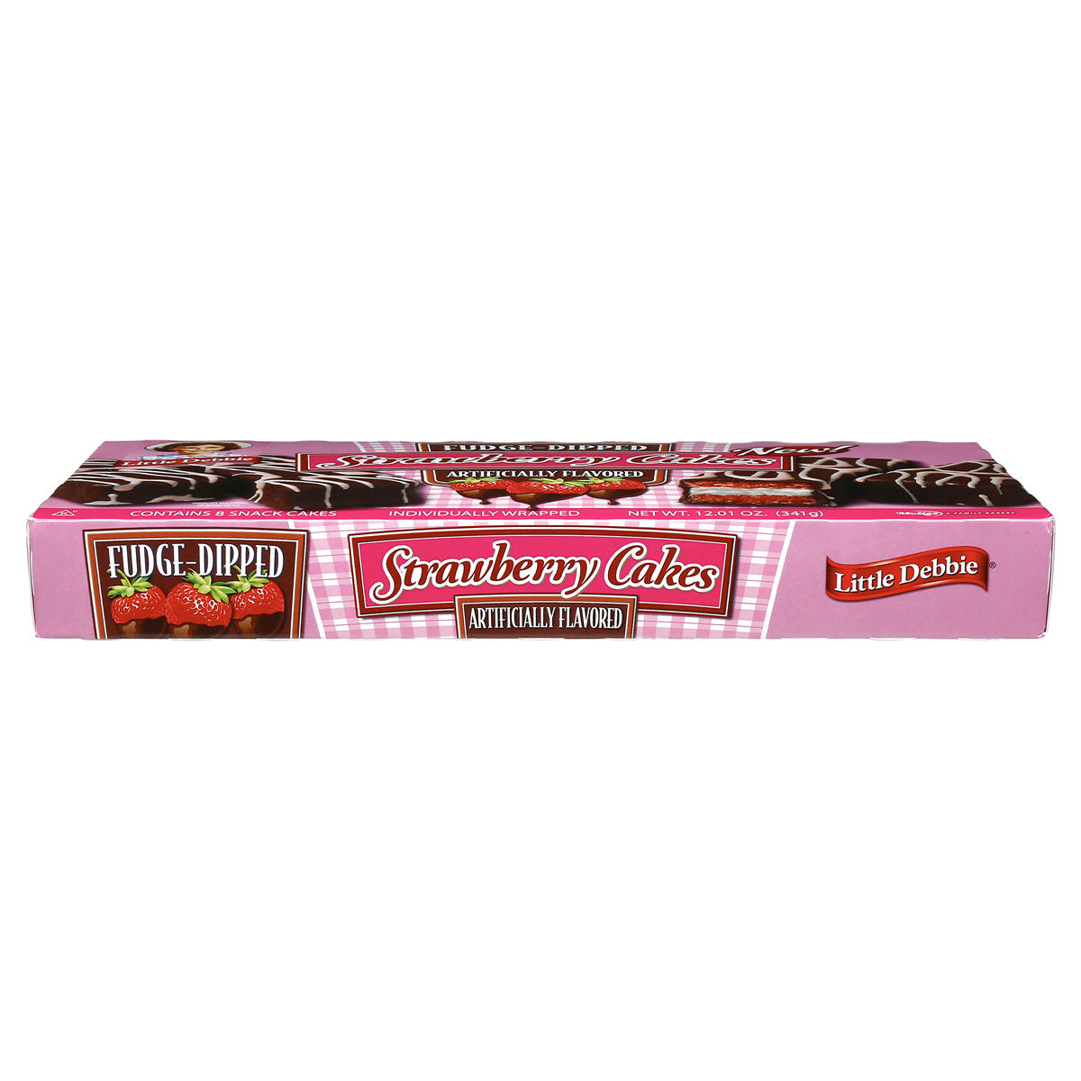 slide 3 of 7, Little Debbie Fudge Dipped Strawberry Cakes, 8 ct; 12.01 oz