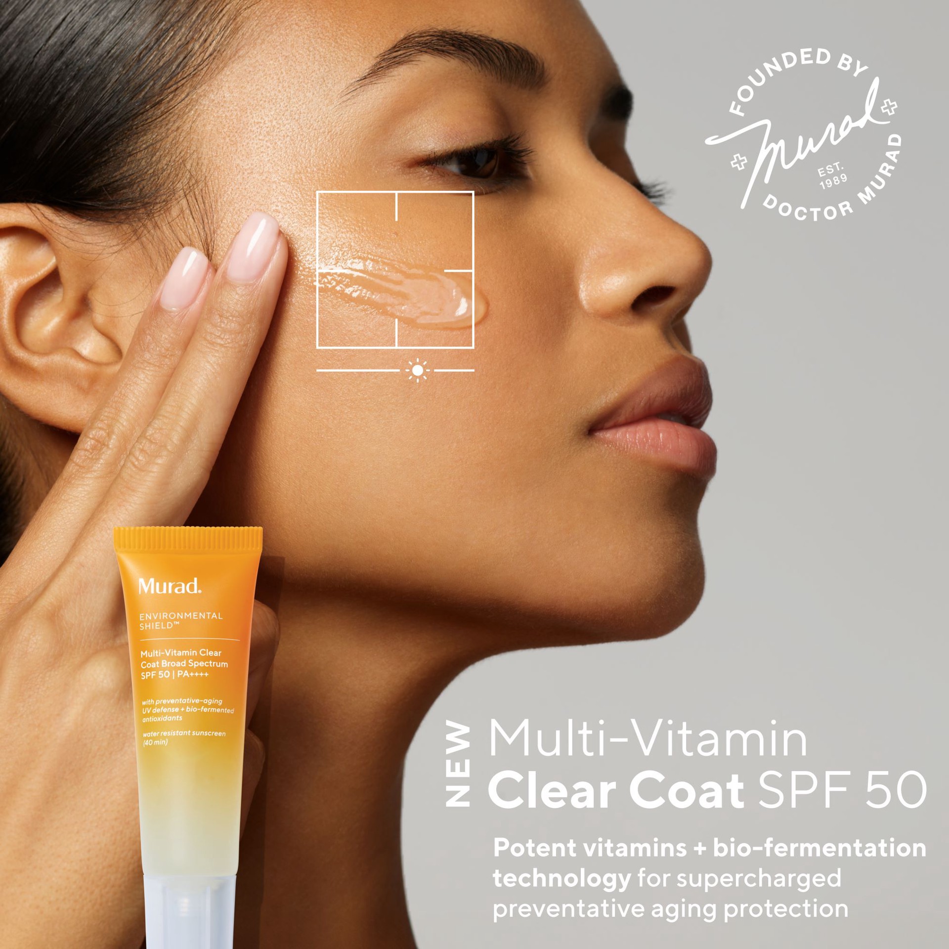 slide 4 of 5, Murad Multi-Vitamin Clear Coat SPF 50 Sunscreen 1.7 oz,