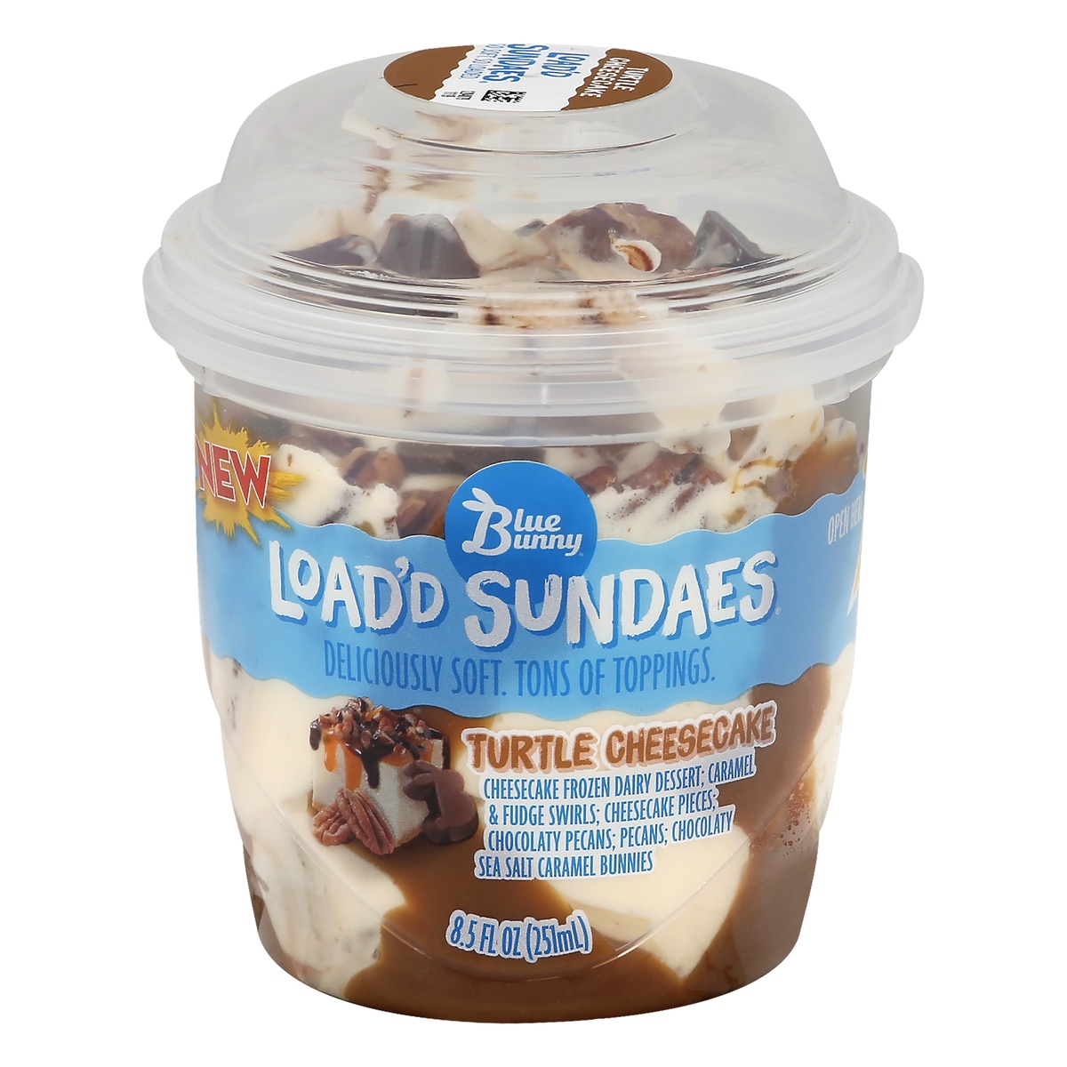 slide 1 of 2, Blue Bunny Turtle Cheesecake Cup, 8.5 fl oz