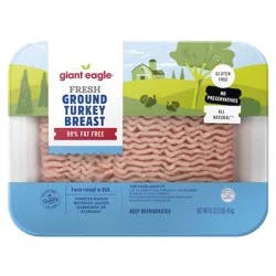 Giant Eagle Turkey Ground Breast, 99% Lean, 1% Fat