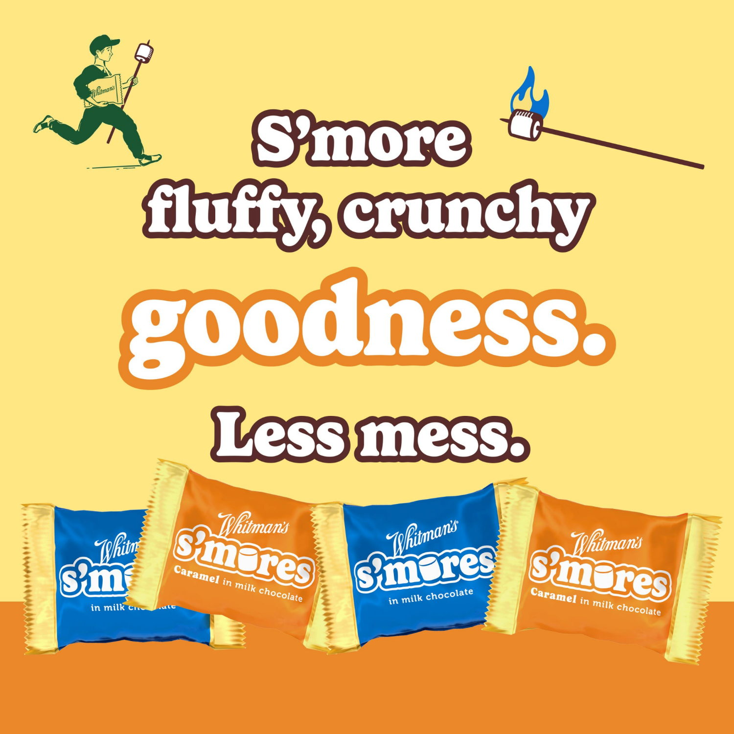 slide 5 of 8, WHITMAN'S S'Mores Caramel Milk Chocolate Candy Bag, 7.3 oz