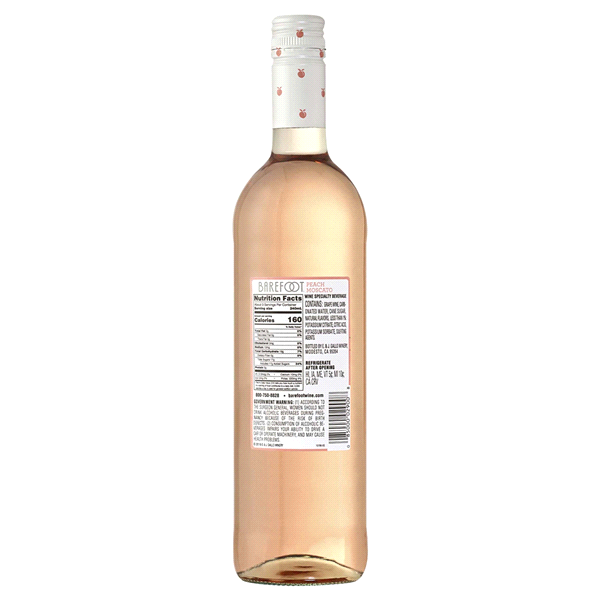 slide 5 of 9, Barefoot Fruitscato Peach Rose Wine 750 ml, 750 ml