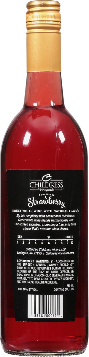 slide 5 of 7, Childress Vineyards Strawberry Sweet White Wine 750 ml, 750 ml
