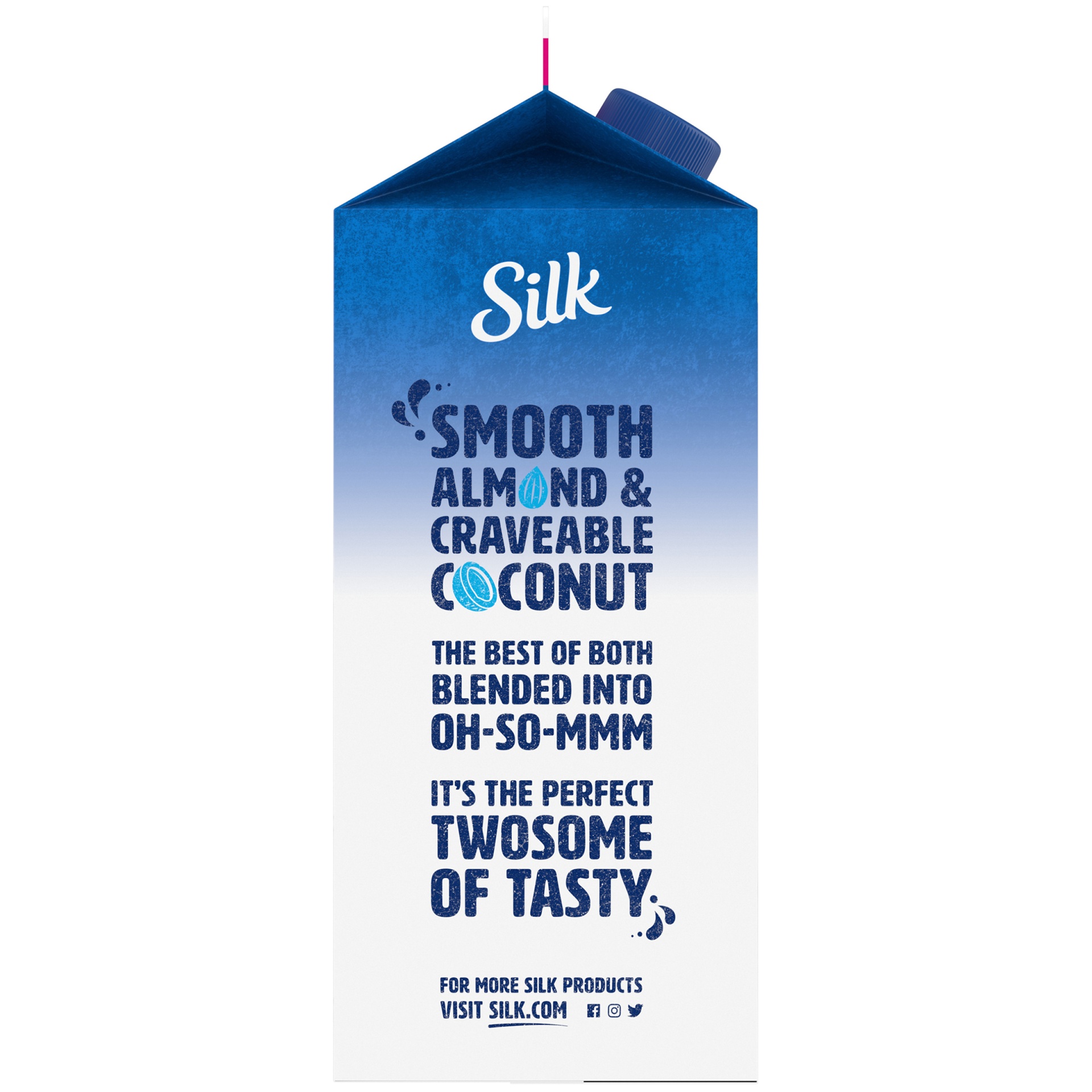 slide 7 of 8, Silk Almond Coconut Milk, Unsweet, Dairy Free, Gluten Free, 64 FL OZ Half Gallon, 64 fl oz