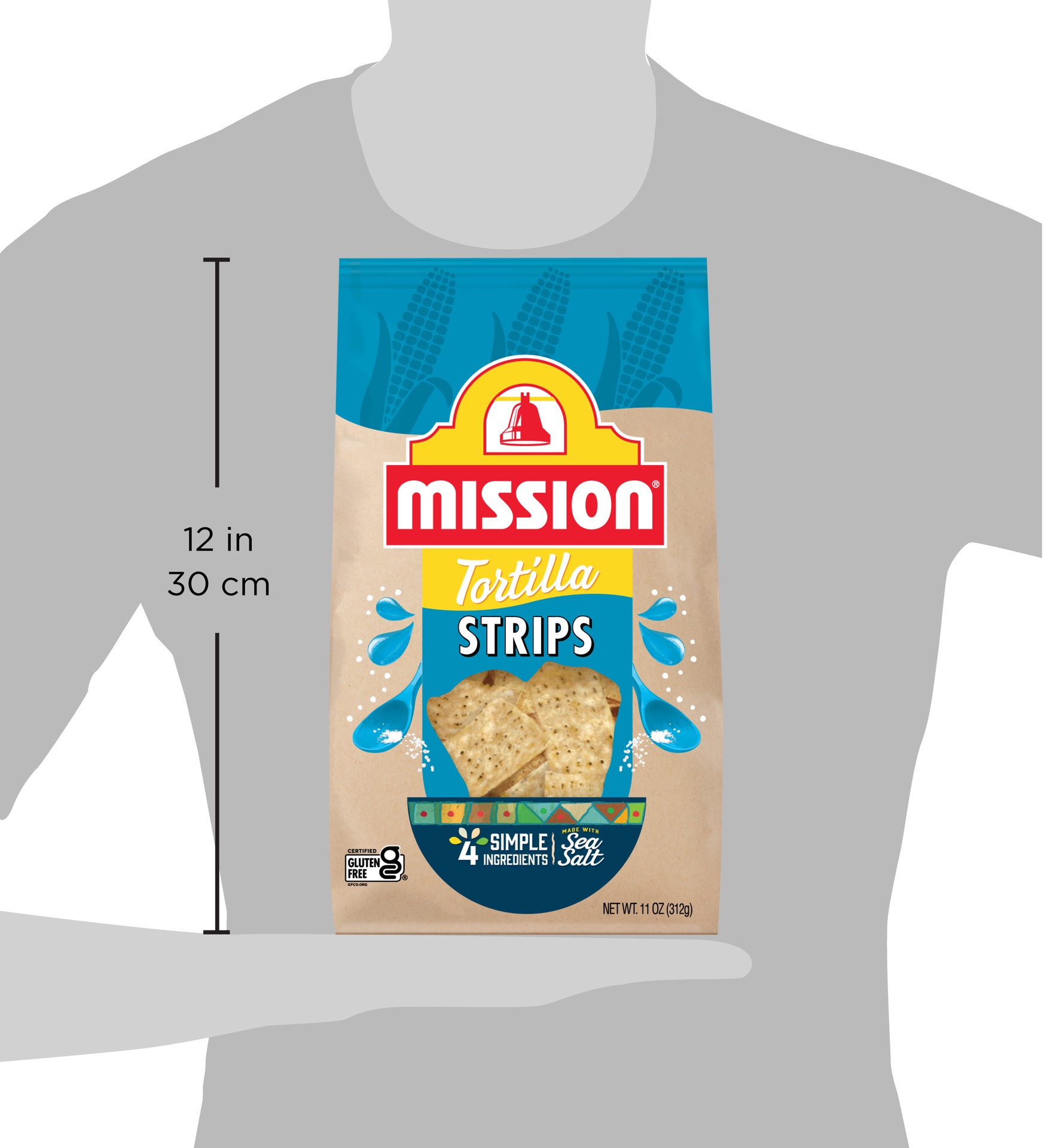 slide 2 of 5, Mission Strips Tortilla Chips, 11 oz, 11 oz