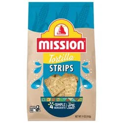Mission Strips White Corn Tortilla Chips, 11 oz