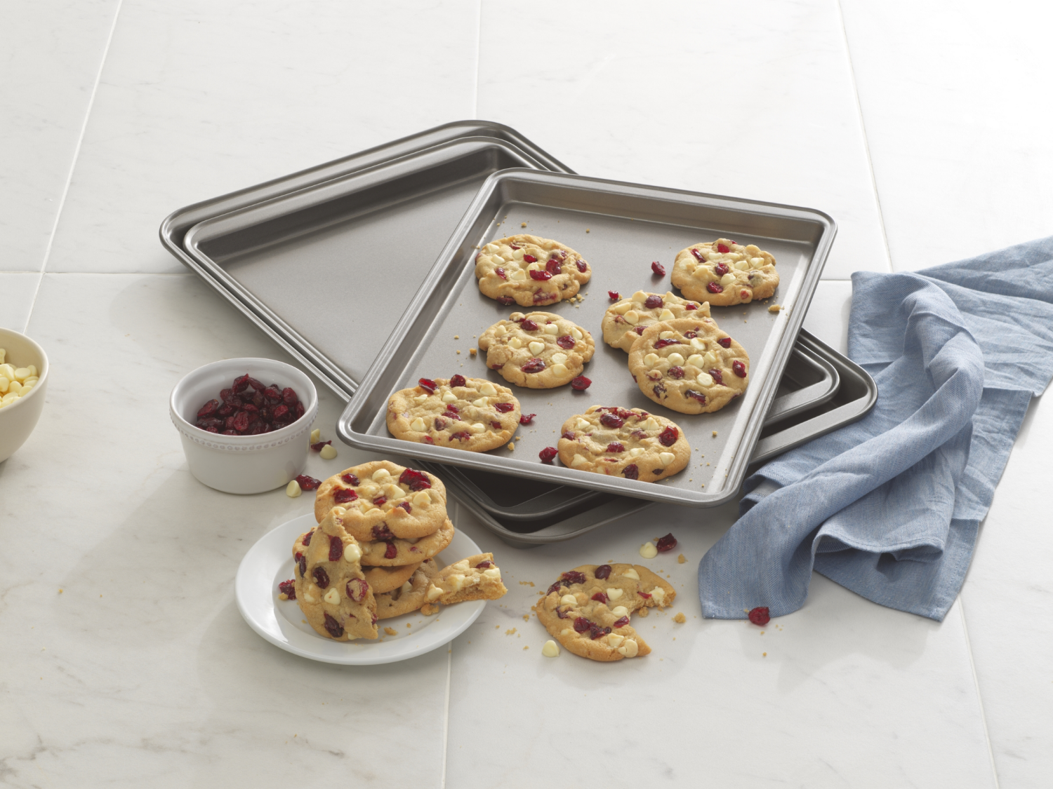 slide 4 of 4, Good Cook Non-Stick Cookie Sheet Set, 3 ct