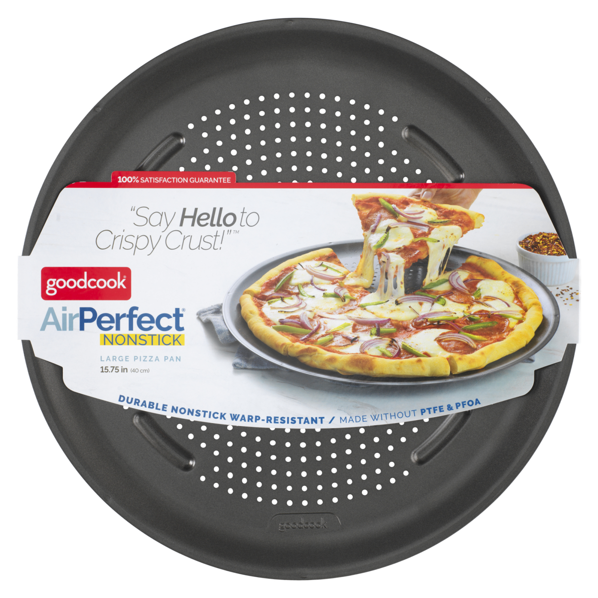 slide 1 of 25, Good Cook AirPerfect Nonstick Pizza Pan Large 1 ea, 1 ct