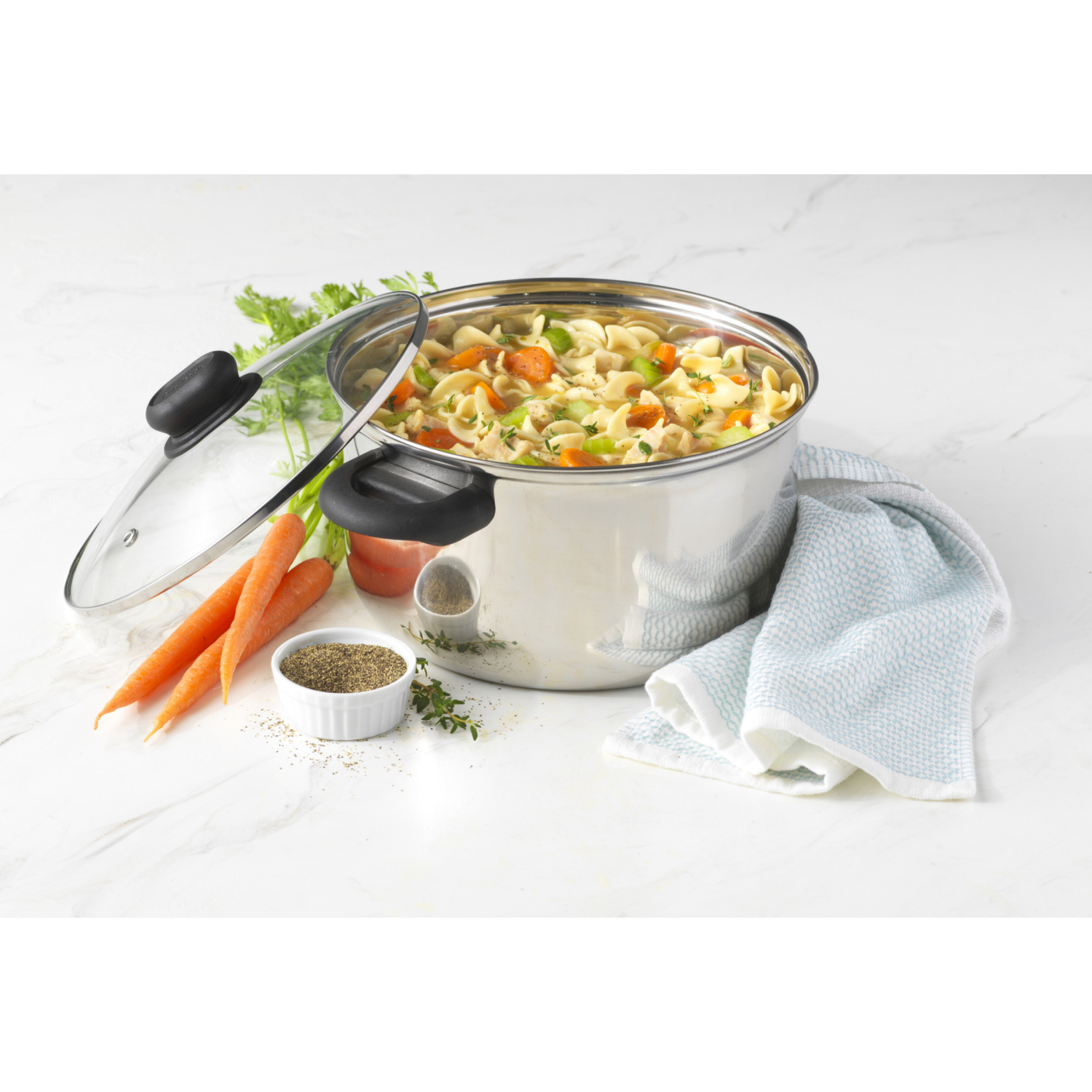 slide 3 of 5, Good Cook 5 Qt Stainless Steel Dutch Oven With Lid, 1 ct