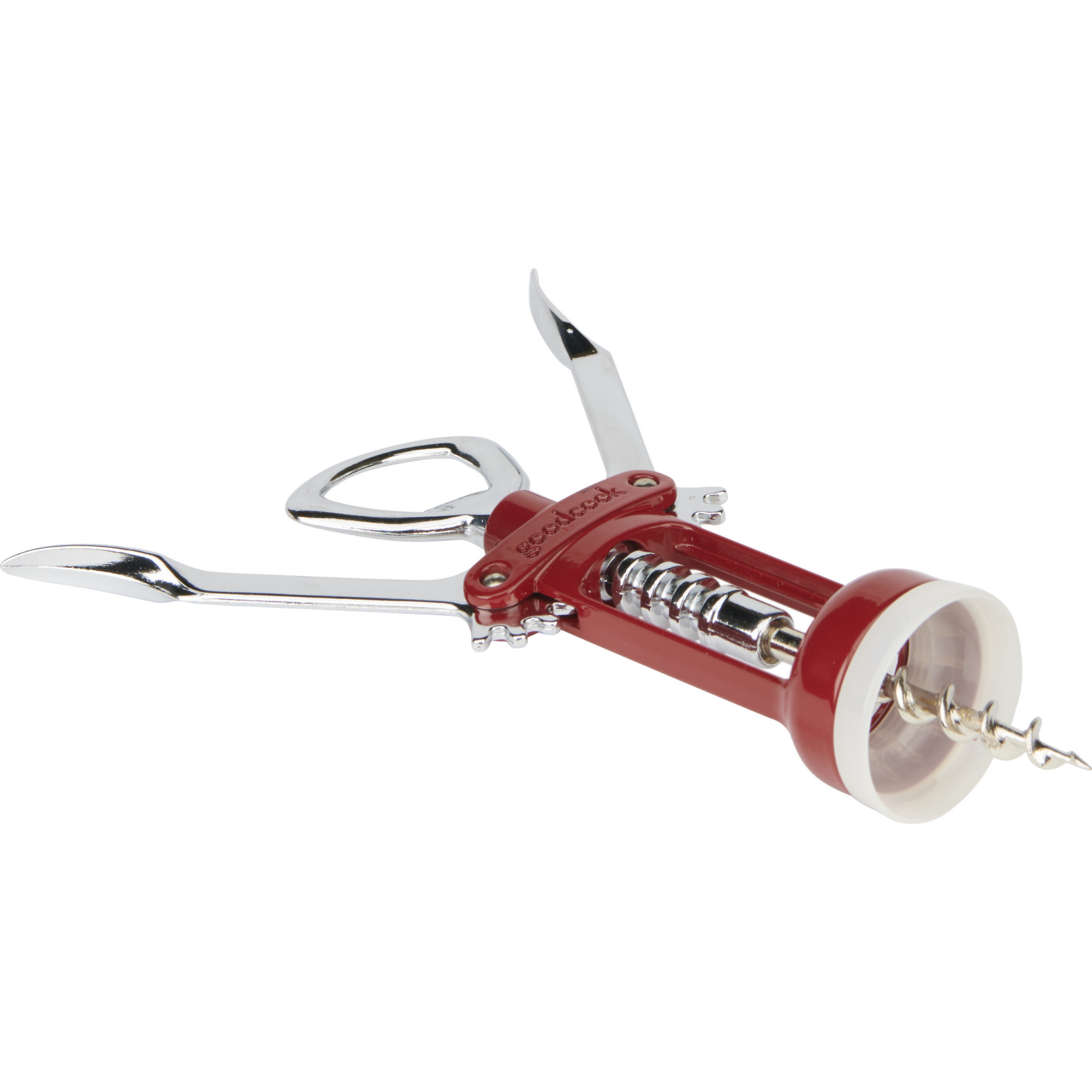 slide 4 of 4, Good Cook Winged Corkscrew, Red, 1 ct