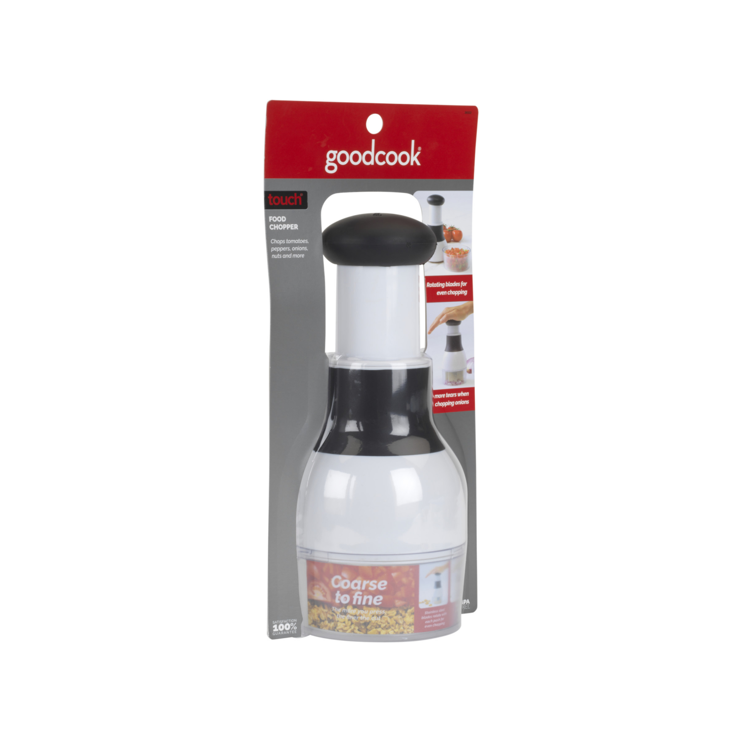 slide 1 of 5, Good Cook Touch Food Chopper - White/Black, 1 ct