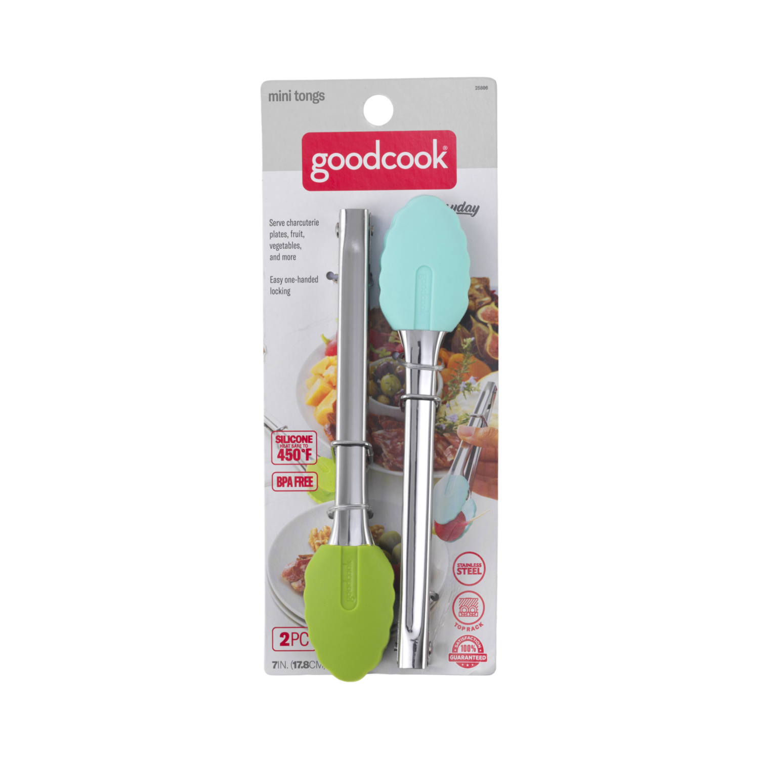 slide 1 of 4, Good Cook Everyday Mini Tongs 2 Each, 2 ct