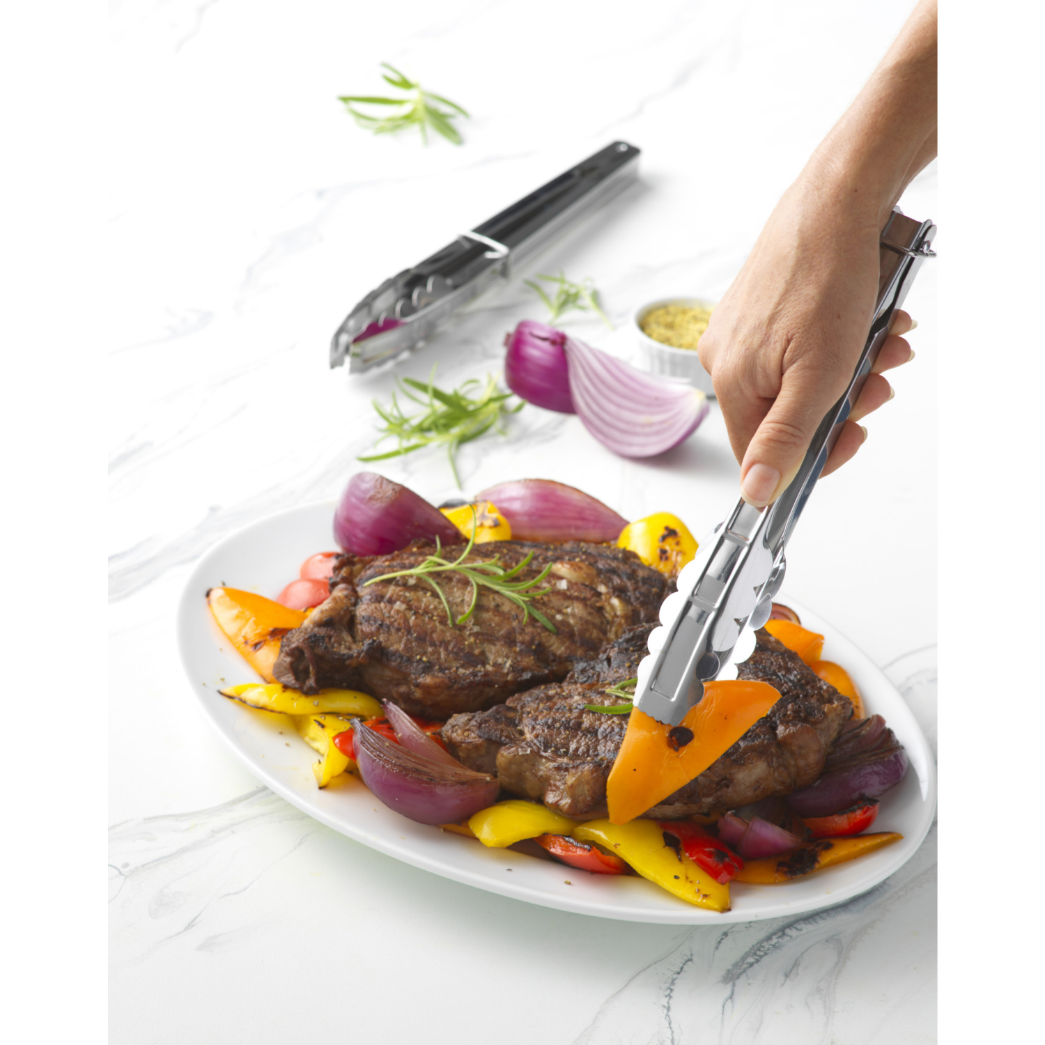 slide 2 of 2, Good Cook Chrome Plated Salad Tongs, 2 ct