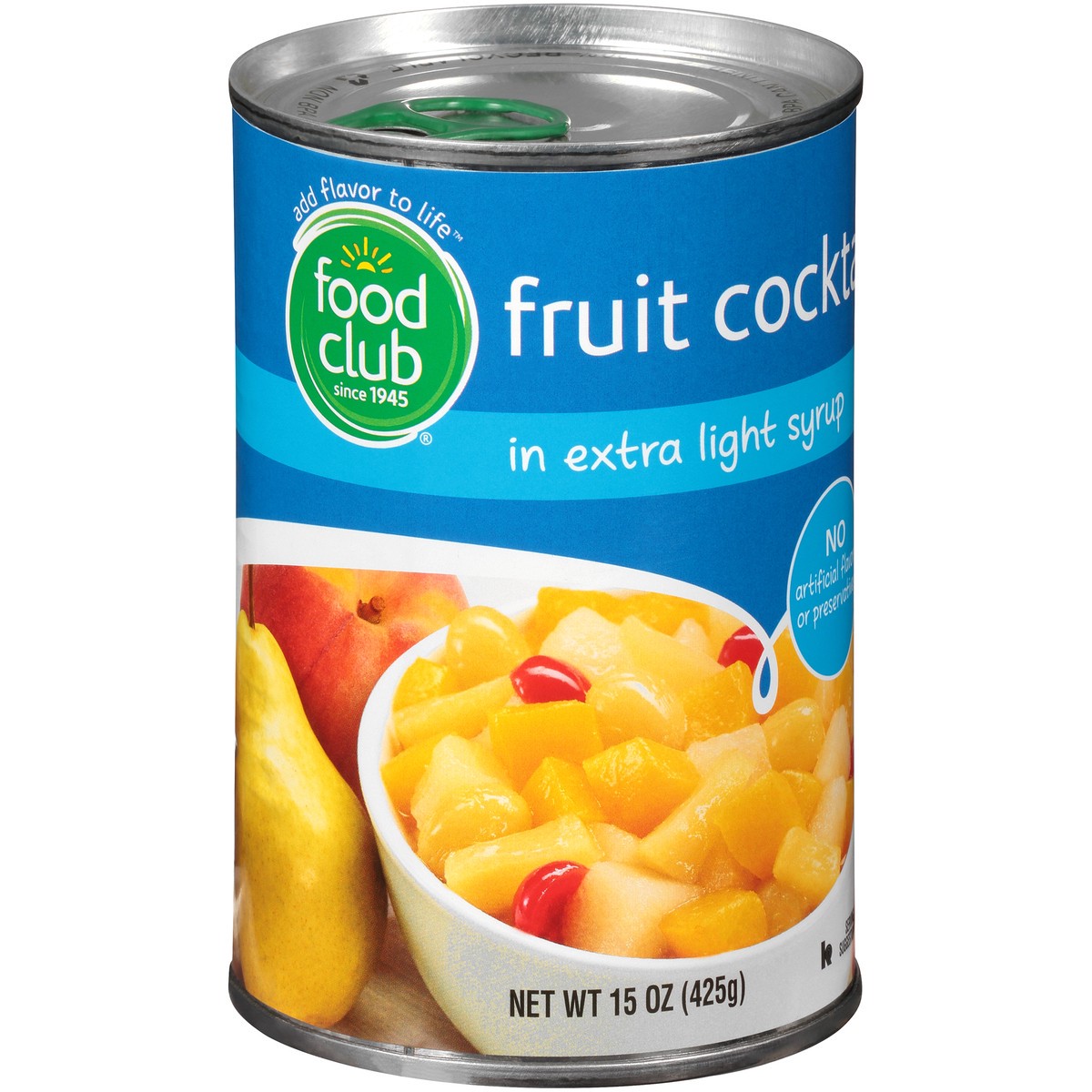 slide 9 of 14, Food Club Fruit Cocktail In Extra Light Syrup, 15 oz