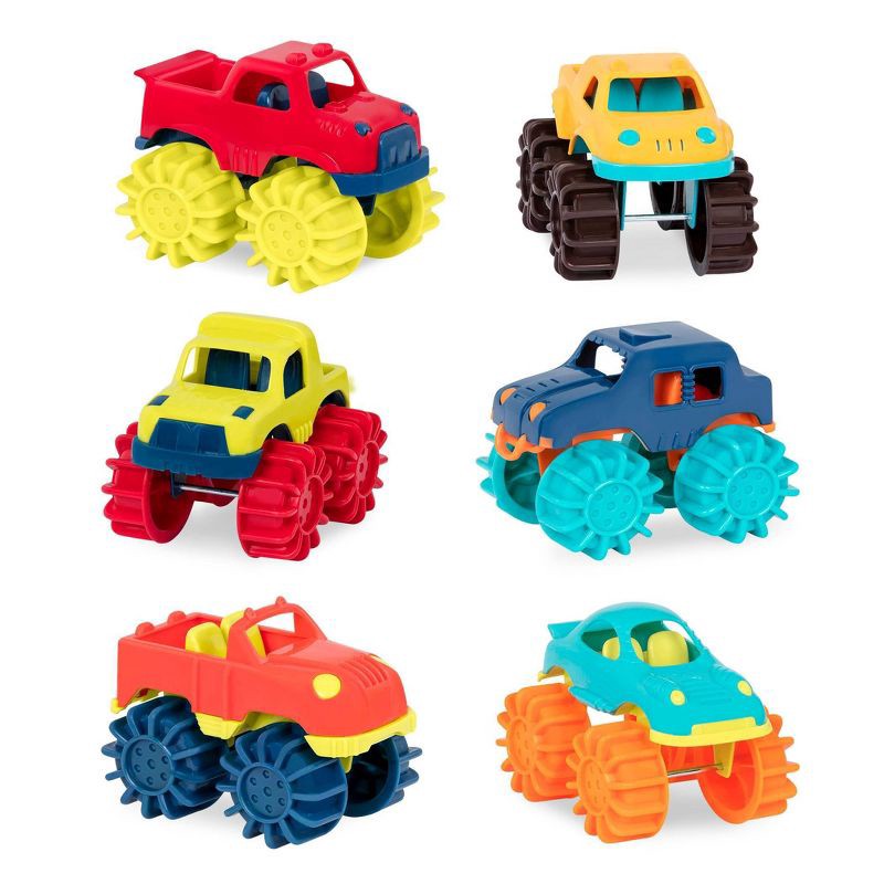 slide 1 of 7, B. toys B. Mini Monster Trucks, 1 ct
