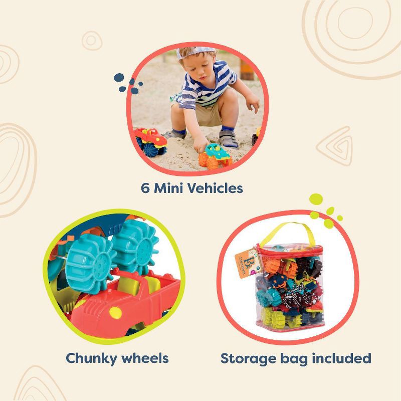 slide 6 of 7, B. toys B. Mini Monster Trucks, 1 ct
