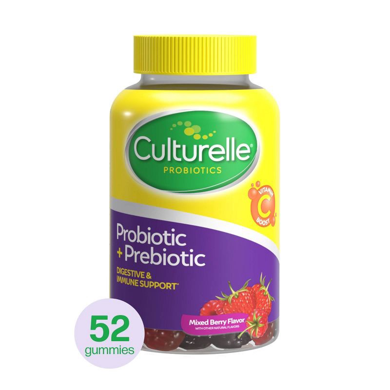 slide 1 of 13, Culturelle Probiotic Gluten Free Gummies for Men and Women - Berry - 52ct, 52 ct